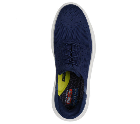 Pantofi sport, barbati, SKECHERS GARZA PAMA SLIP-INS 205303-NVY bleumarin, textil